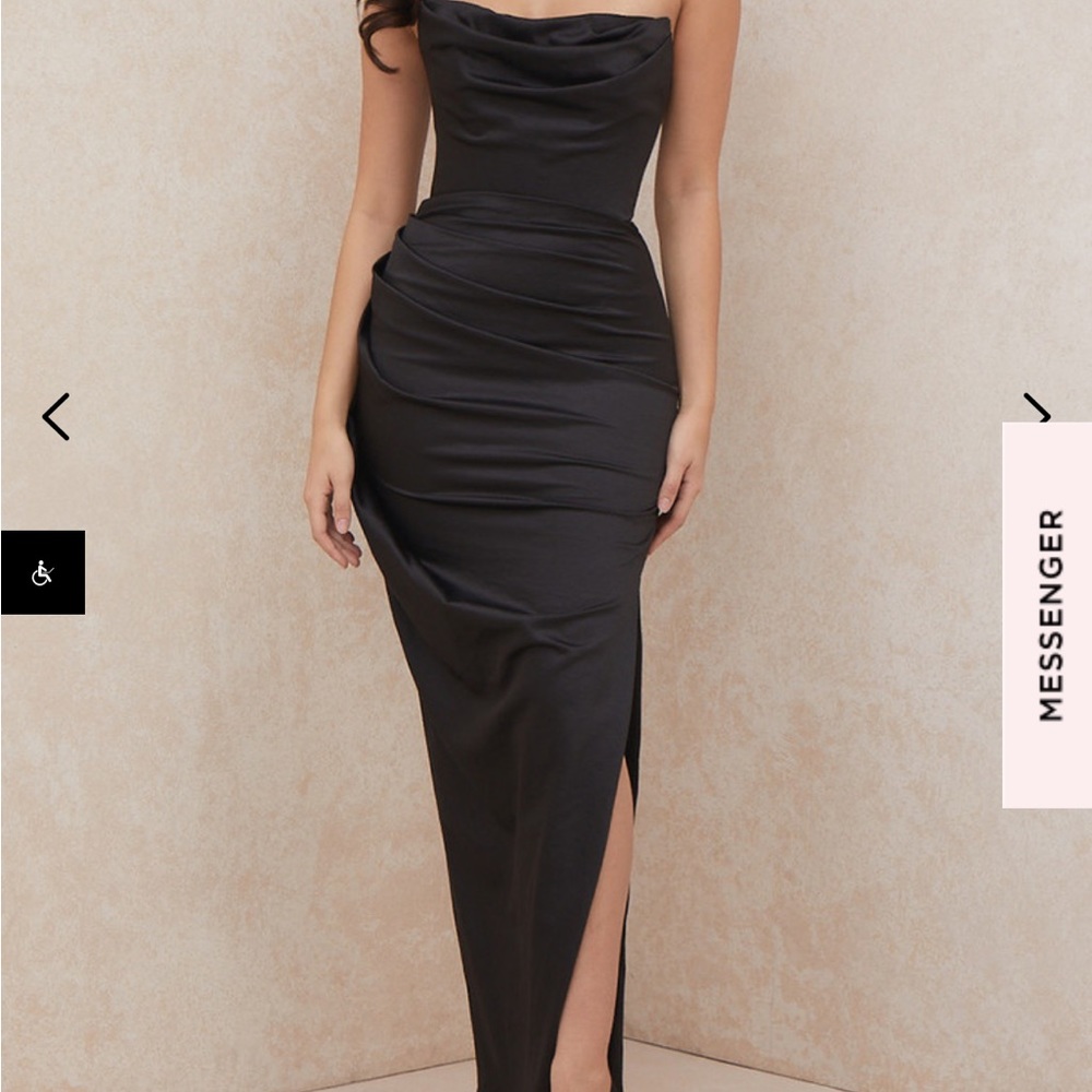 House of CB Adrienne Black Dress XS Plus Cup